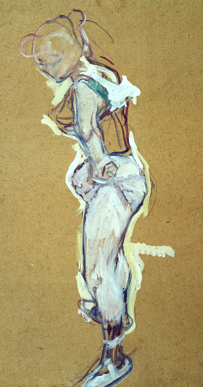 Lichoběžník si upravuje košili od Henri de Toulouse Lautrec