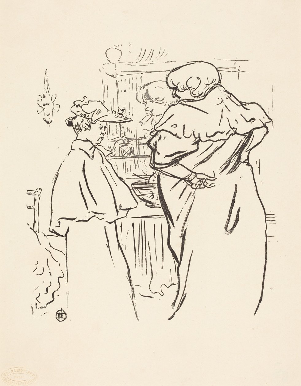 Dvě ženy před zrcadlem od Henri de Toulouse-Lautrec