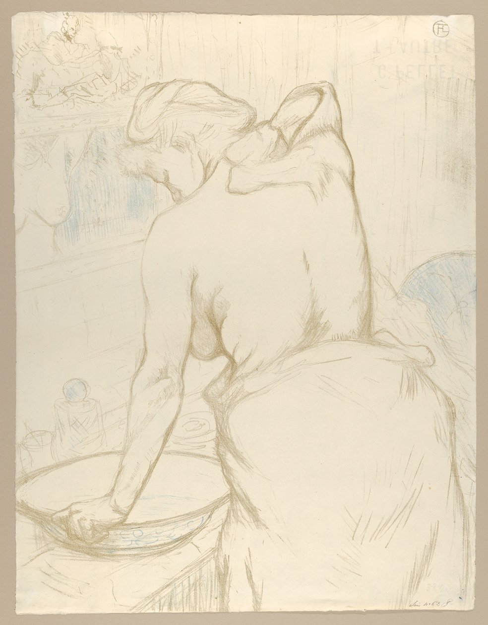 Praní, z časopisu „Elles“ od Henri de Toulouse-Lautrec