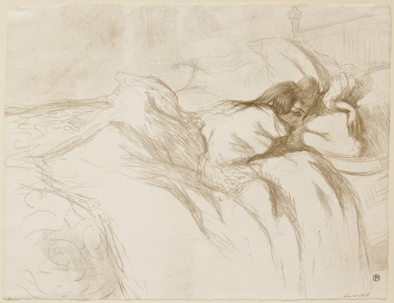 Ležící žena - probouzející se od Henri de Toulouse-Lautrec