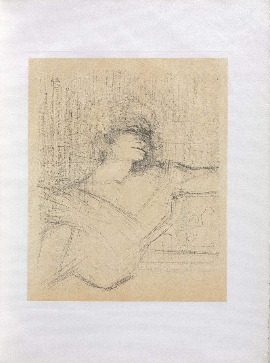 Yvette Guilbert-Anglická série: V lepidle od Henri de Toulouse-Lautrec