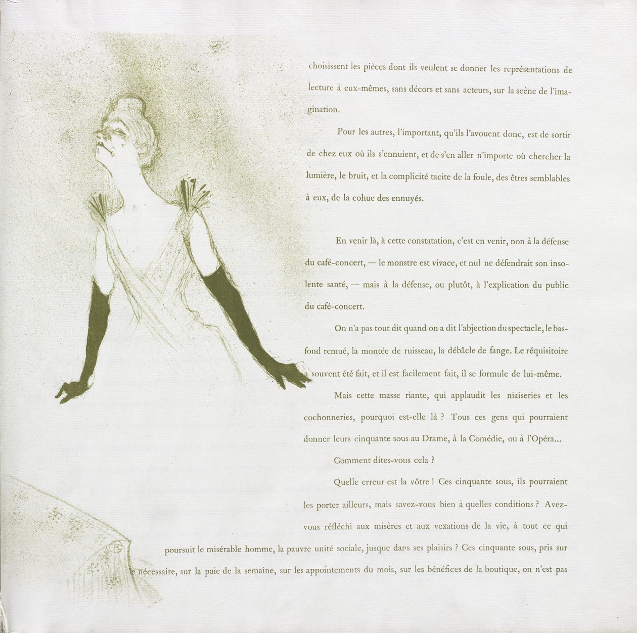 Yvette Guilbert-Francouzská řada: č. 4 od Henri de Toulouse-Lautrec