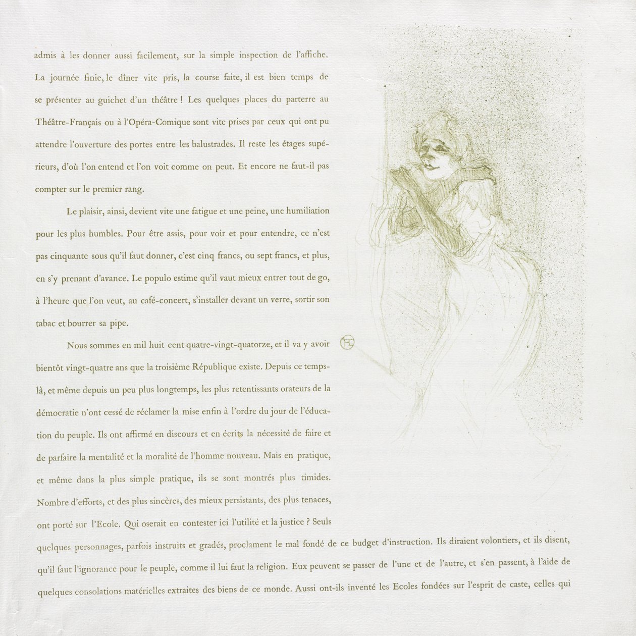 Yvette Guilbert-francouzská řada: č. 5 od Henri de Toulouse-Lautrec