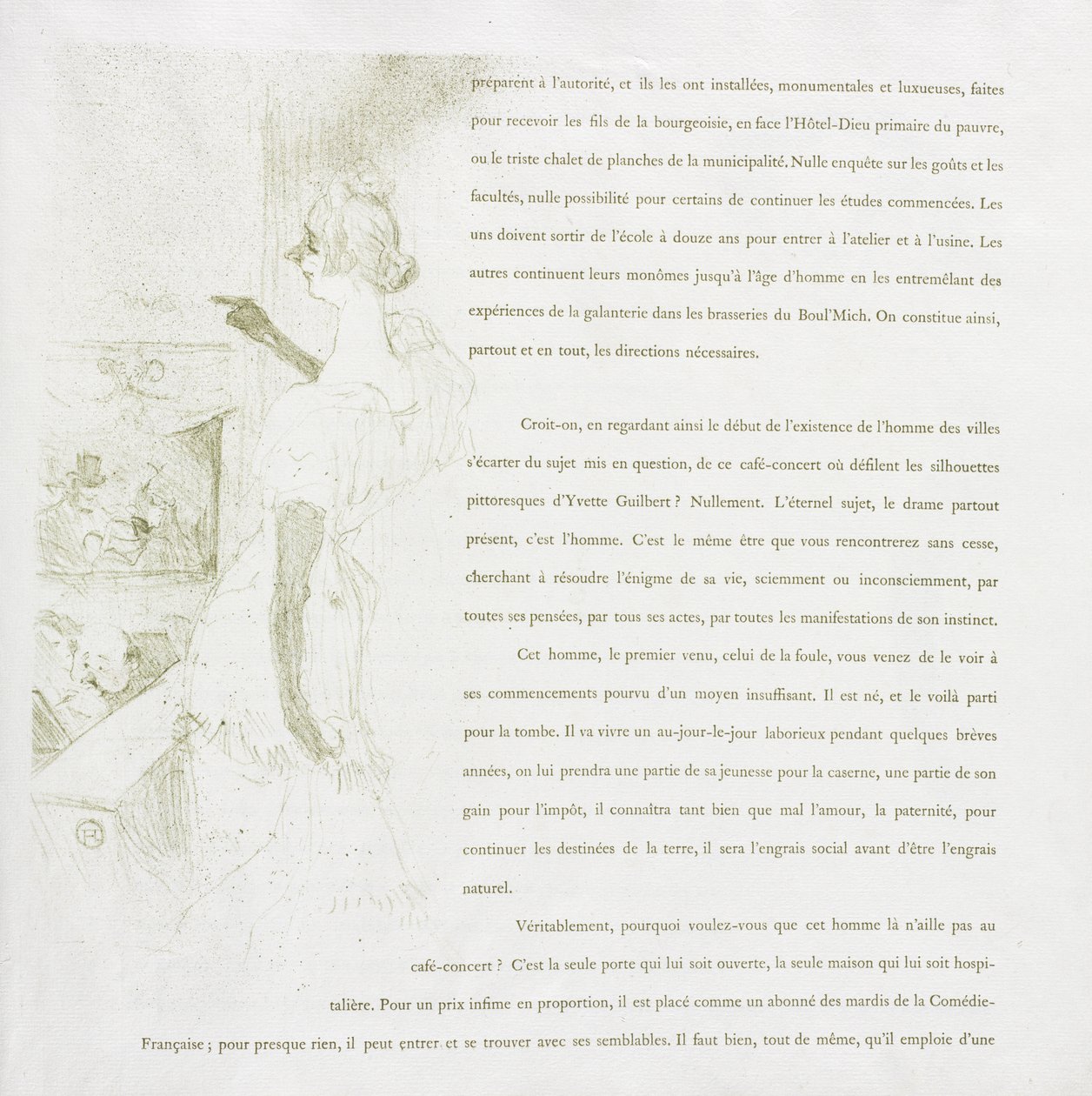 Yvette Guilbert-francouzská řada: č. 6 od Henri de Toulouse-Lautrec