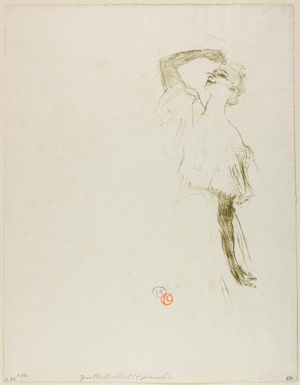 Yvetta Guilbertová od Henri de Toulouse-Lautrec