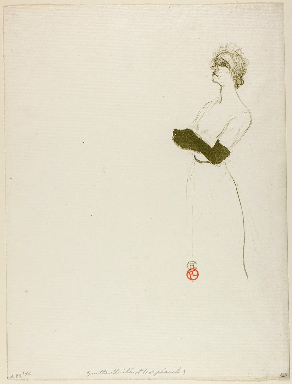 Yvetta Guilbertová od Henri de Toulouse-Lautrec