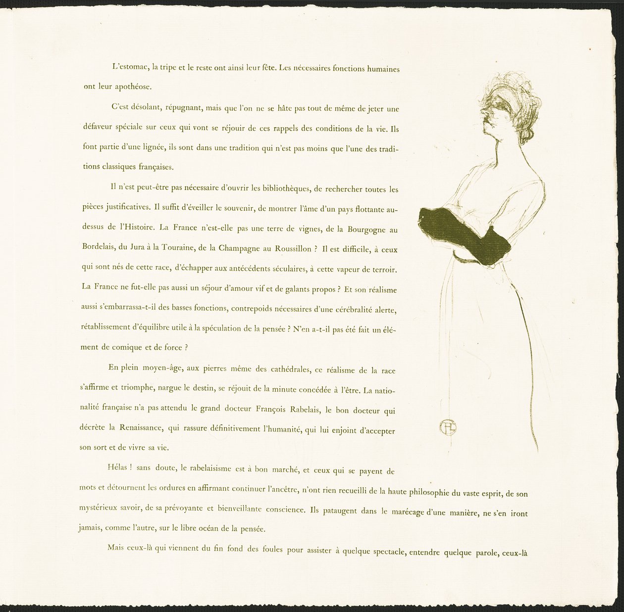Yvette Guilbert od Henri de Toulouse-Lautrec