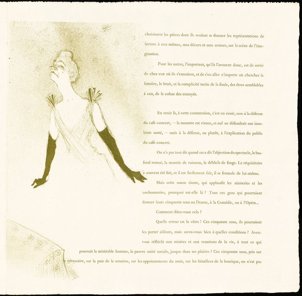 Yvette Guilbert od Henri de Toulouse-Lautrec