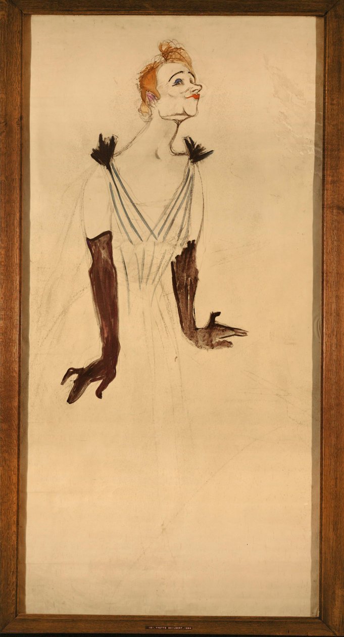 "Yvette Guilbert od Henri de Toulouse-Lautrec