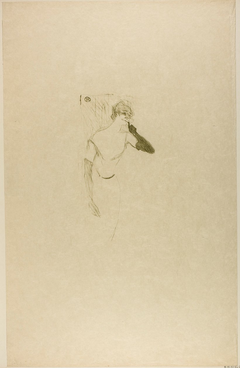 Yvette Guilbert, v Colombine na Pierrot od Henri de Toulouse-Lautrec
