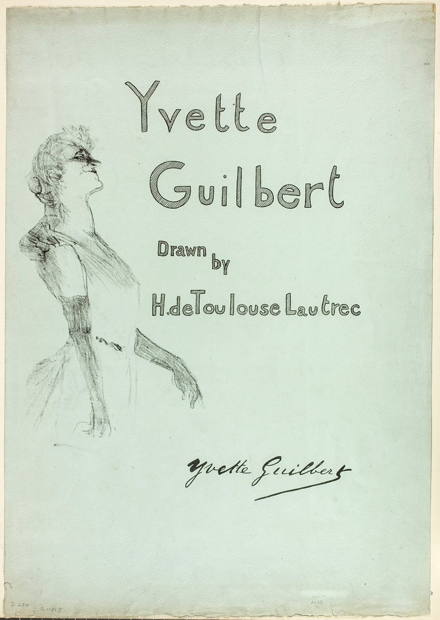 Yvette Guilbert na jevišti, od Yvette Guilbert od Henri de Toulouse-Lautrec
