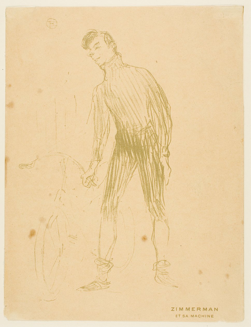 Zimmerman a jeho stroj od Henri de Toulouse-Lautrec