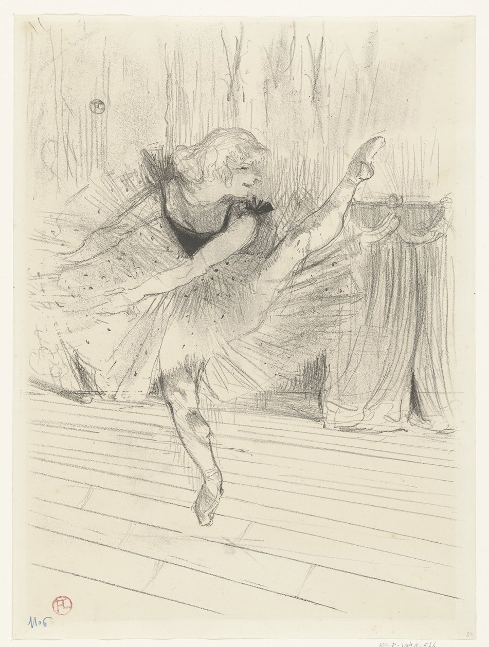 Portrét tanečnice Idy Heathové Ida Heath anglická tanečnice od Henri de Toulouse Lautrec (signed by artist)