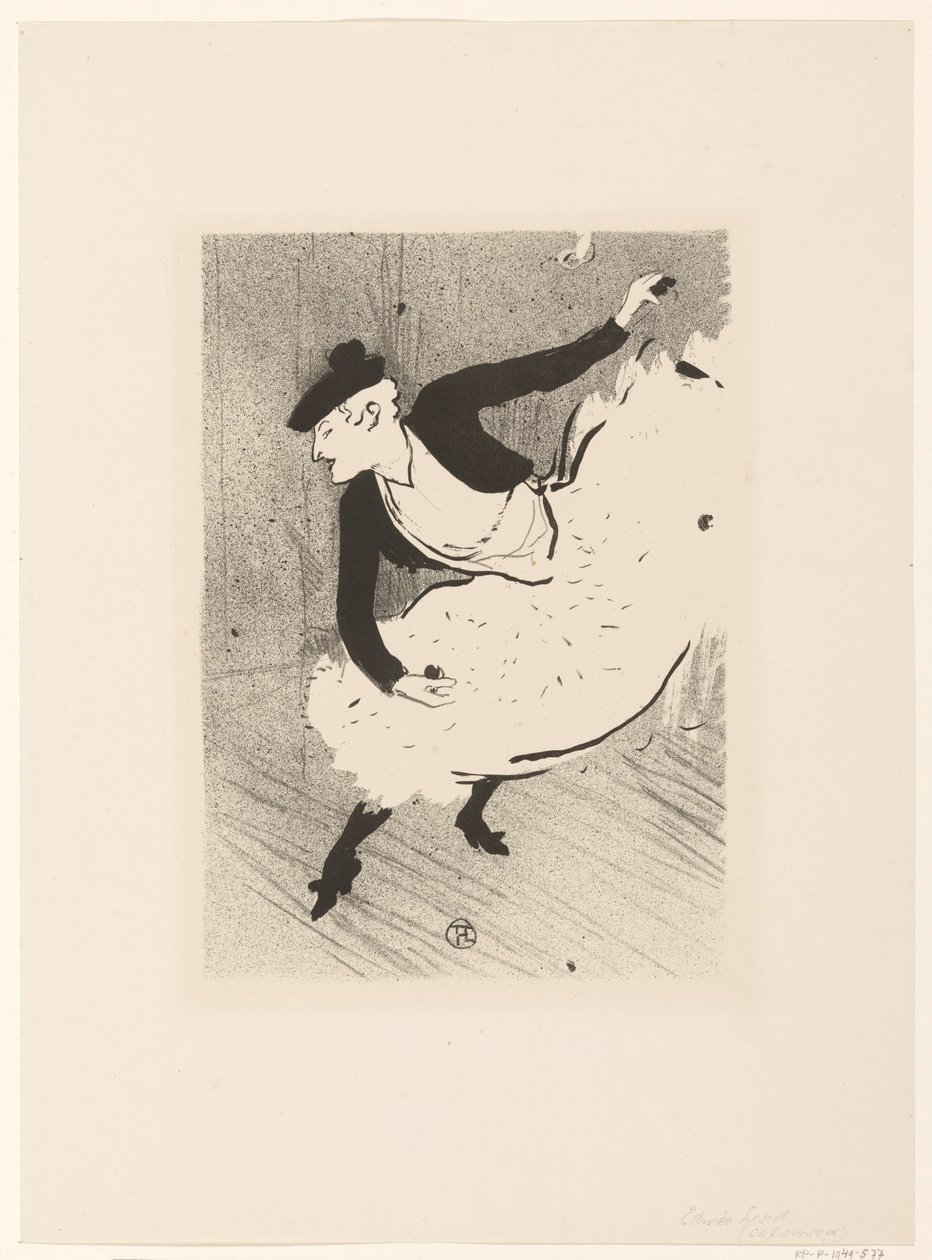 Portrét zangeres Edmee Lescot Edmee Lescot The Cafe Concert (název série) od Henri de Toulouse Lautrec (signed by artist)