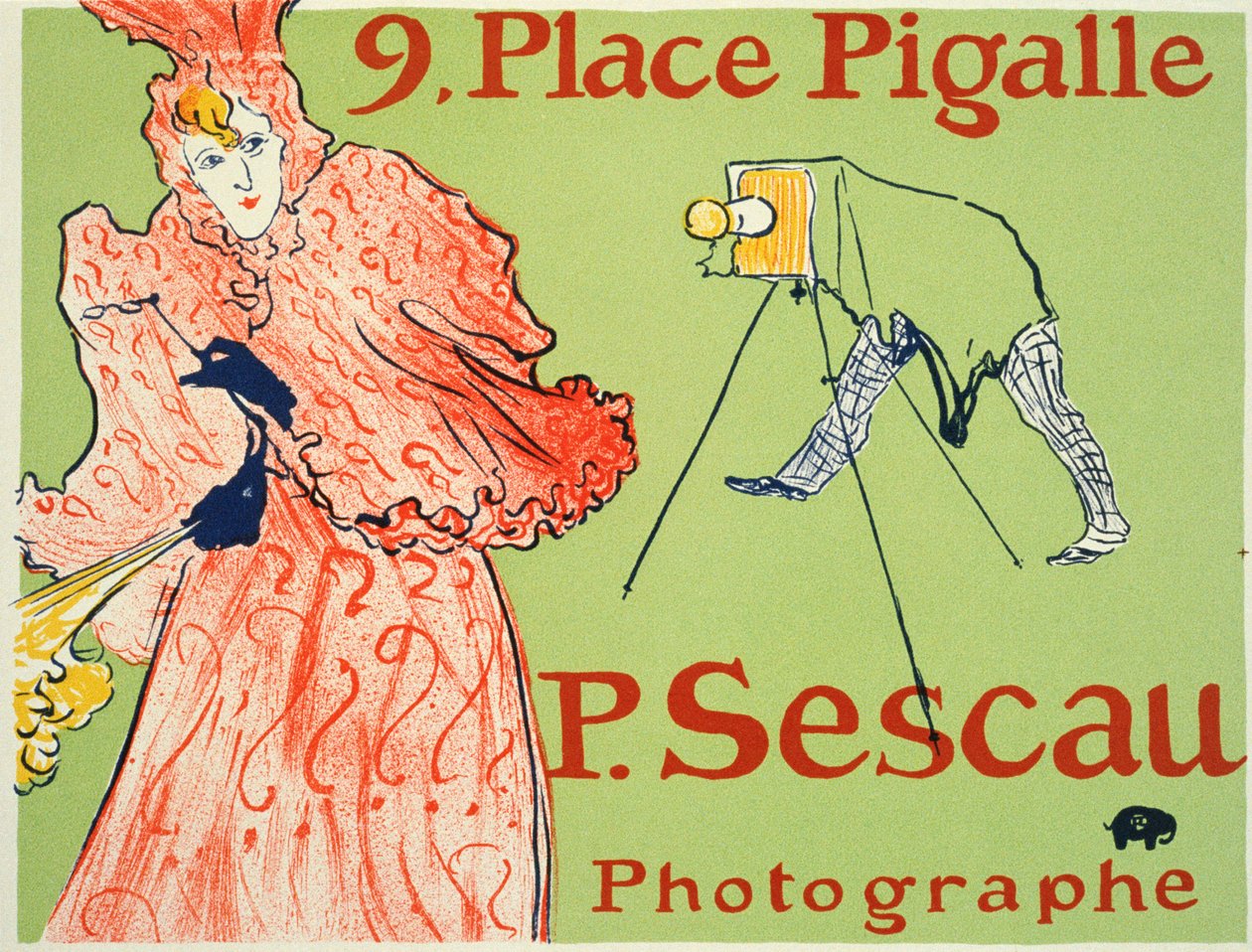 9, Place Pigalle, Plakát fotografa P. Sescau, 1894. od Henri de Toulouse Lautrec