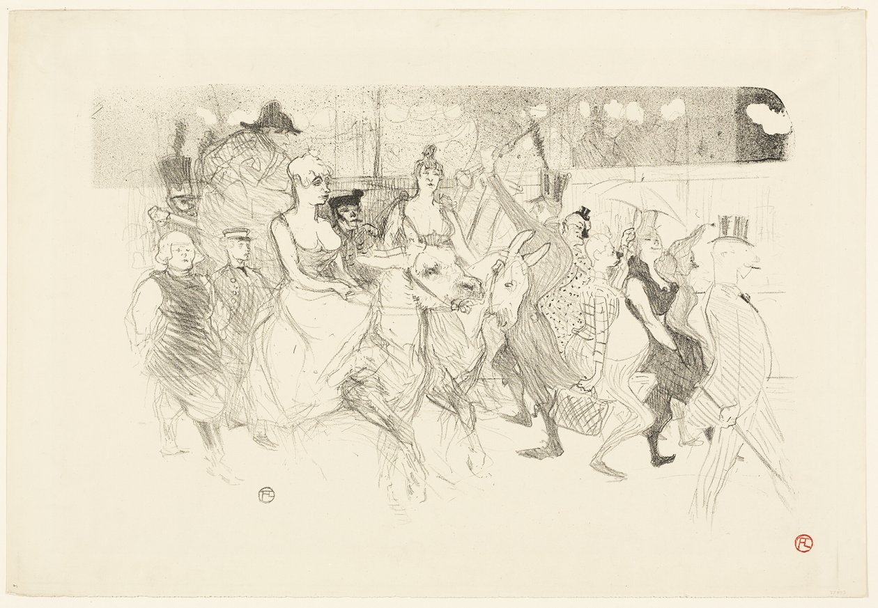 Galavečer v Moulin Rouge od Henri de Toulouse Lautrec