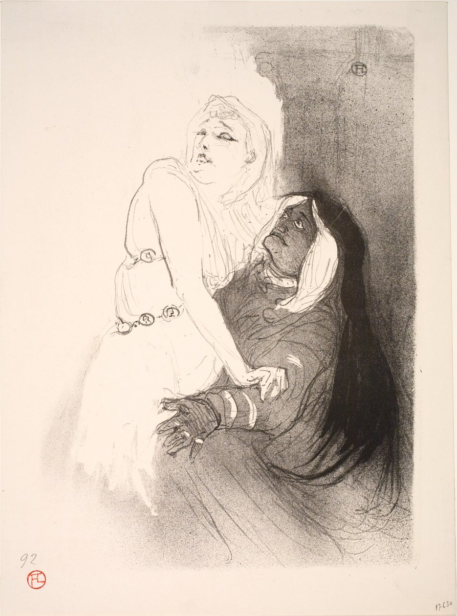 Během renesance, Sarah Bernhardt v Phèdre od Henri de Toulouse Lautrec