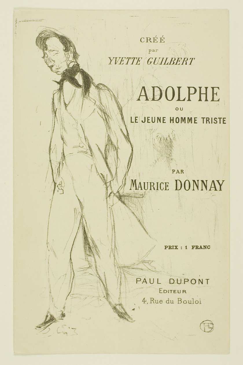 Adolf — Smutný mladý muž od Henri de Toulouse Lautrec
