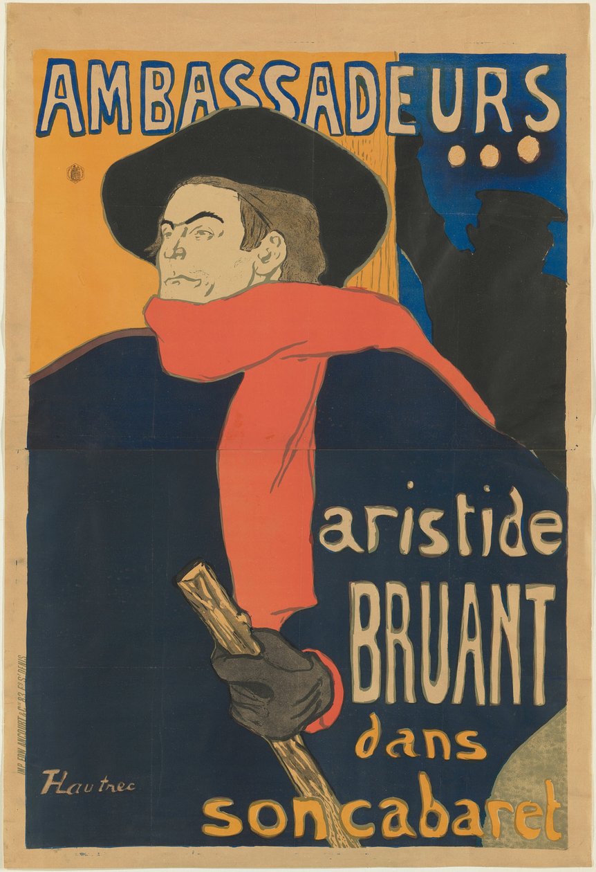 Velvyslanci: Aristide Bruant od Henri de Toulouse Lautrec
