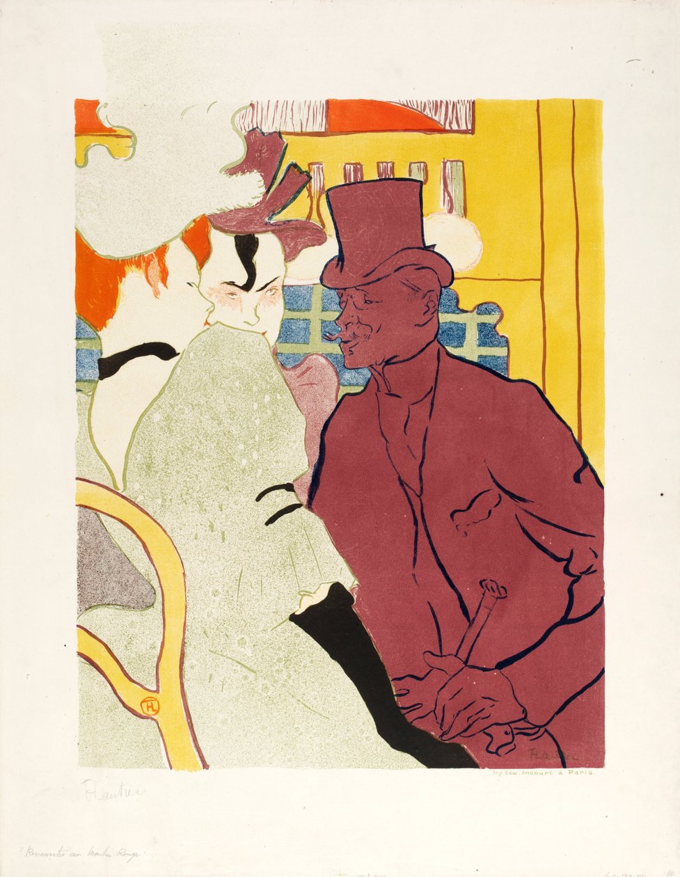 Angličan v Moulin Rouge od Henri de Toulouse Lautrec