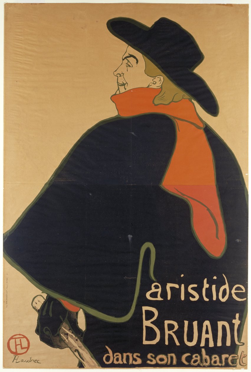 Aristide Bruant ve svém kabaretu, 1893 od Henri de Toulouse Lautrec