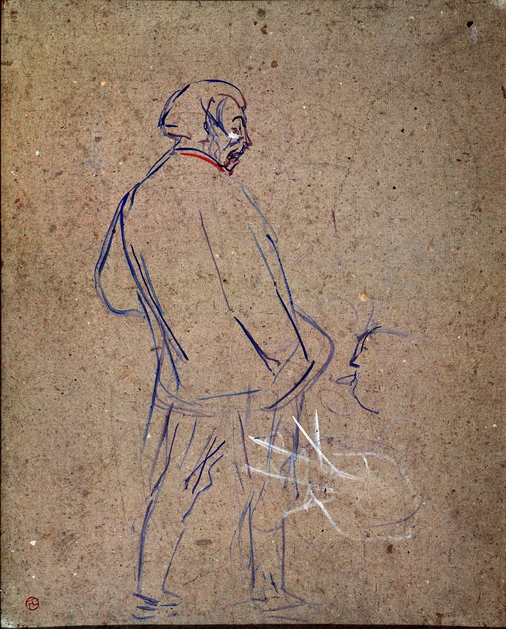 Aristide Sparrow zpívá ve svém kabaretu. Obraz Henri de Toulouse-Lautrec (Toulouse Lautrec od Henri de Toulouse Lautrec