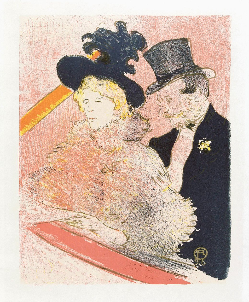 V Les Decadents. Plakát Toulouse-Lautrec. od Henri de Toulouse Lautrec