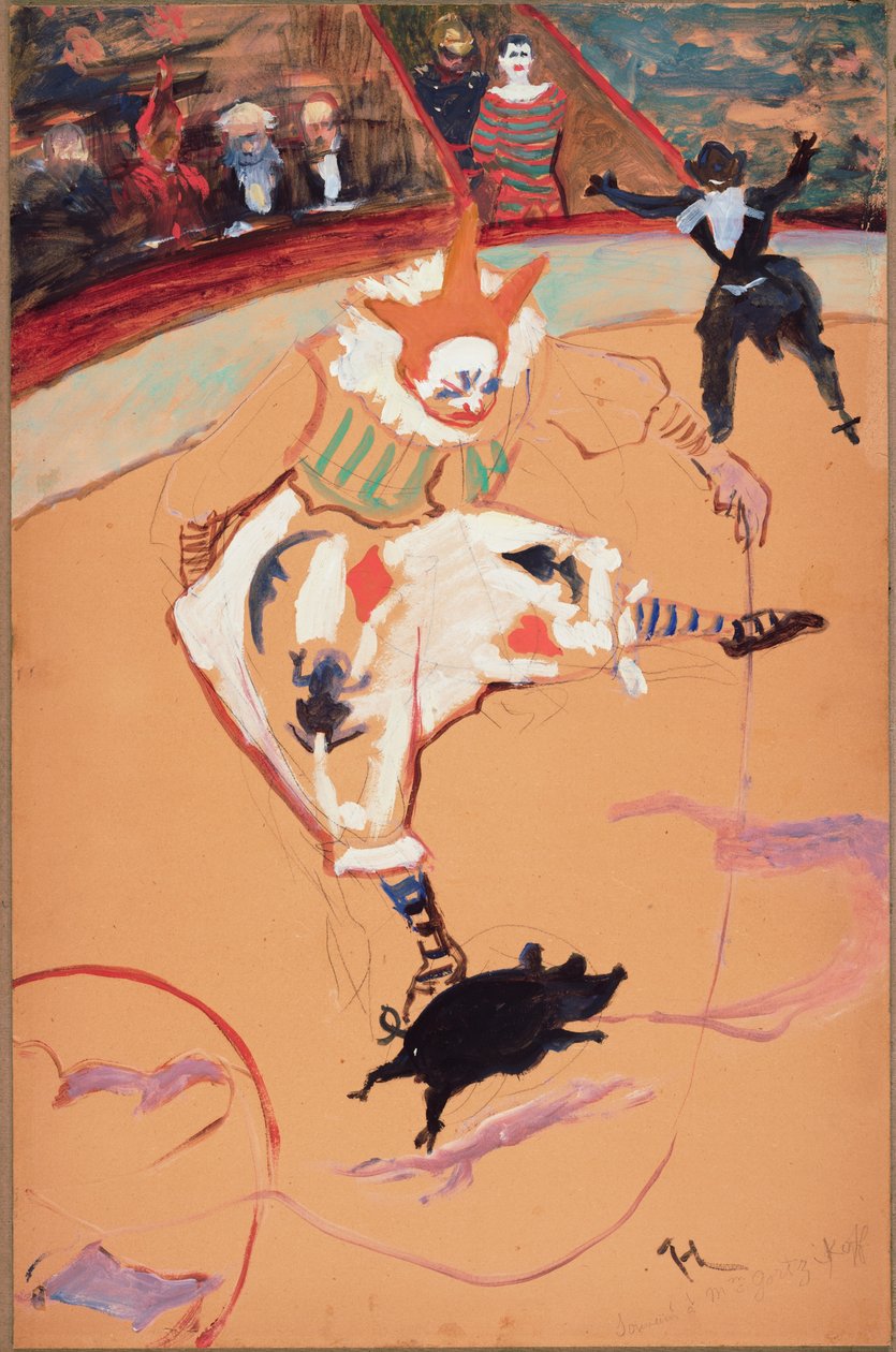 V cirkusu Fernando: Medrano s prasátkem od Henri de Toulouse Lautrec