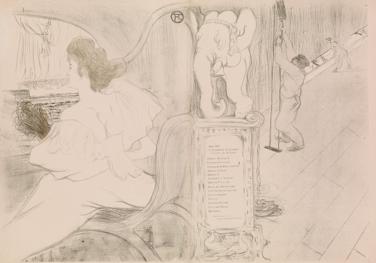 U opony Au rideau, 1895., 1895. od Henri de Toulouse Lautrec