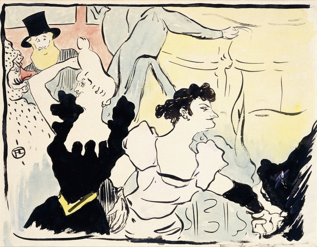 Na maškarním plese – pařížské slavnosti – nové veselí, 1892 od Henri de Toulouse Lautrec