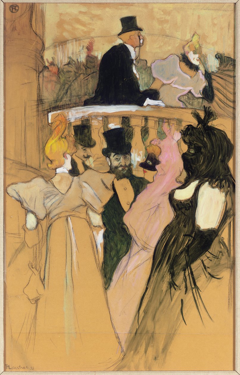 Na Plese v Opeře; Na Plese v opeře, 1893 od Henri de Toulouse Lautrec
