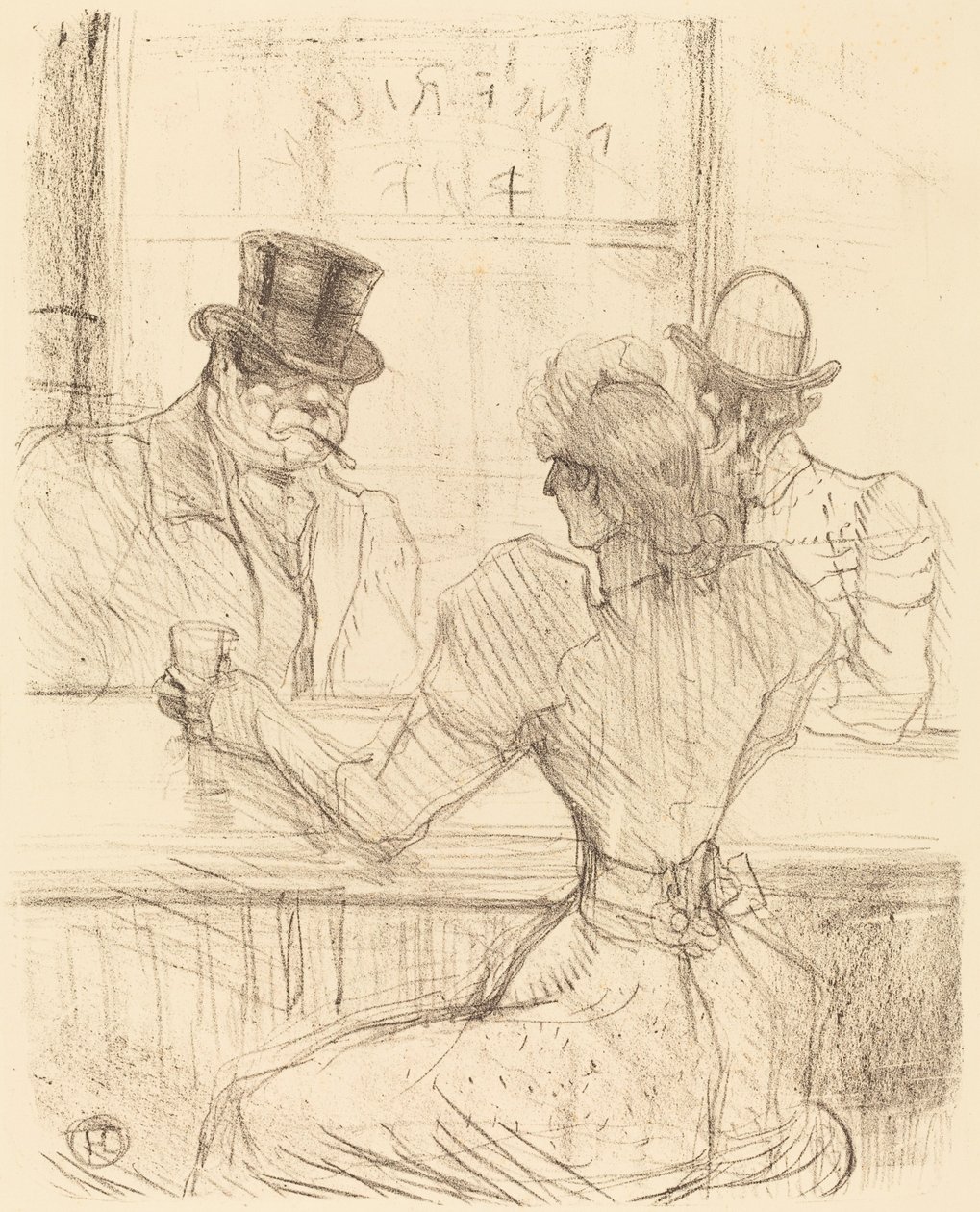 V baru Picton, rue Scribe (Au bar Picton, rue Scribe) od Henri de Toulouse Lautrec