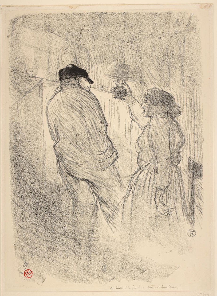 Ve Svobodném divadle, Antoine v The Worry od Henri de Toulouse Lautrec