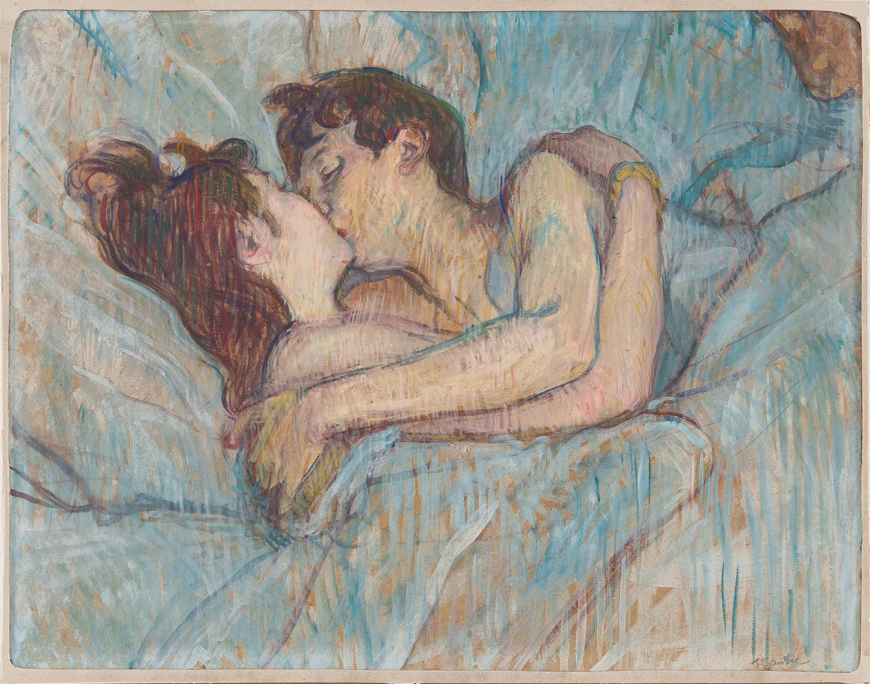 V posteli: Polibek, 1892 od Henri de Toulouse Lautrec