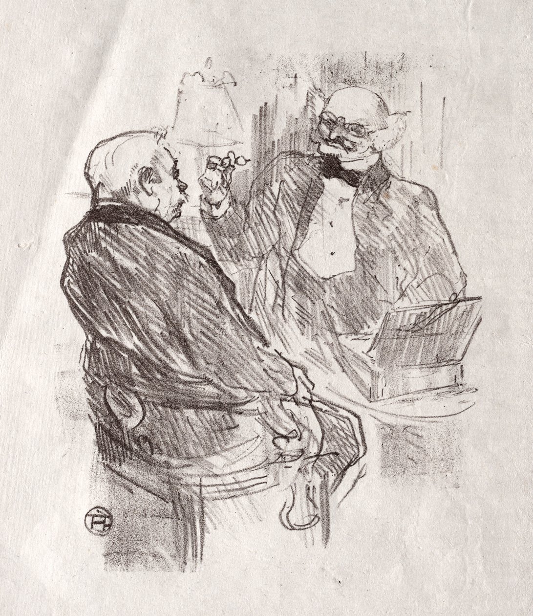 Au pied du Sinaï: Georges Clemenceau et LOculiste Mayer, 1898. od Henri de Toulouse Lautrec