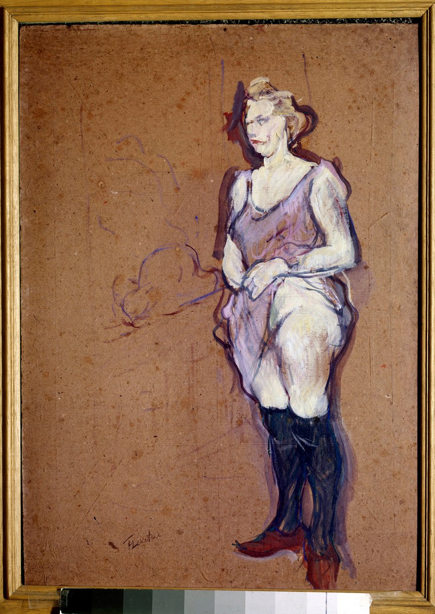 Blond žena v domácnosti Portrét prostitutky. Obraz Henriho Toulouse Lautreca (1864-1901) 1894 Sun. 0,68x0,48 m Paříž, musee d