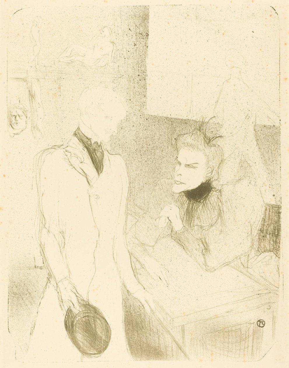 Brandes a Le Bargy v "Cabotins" od Henri de Toulouse Lautrec