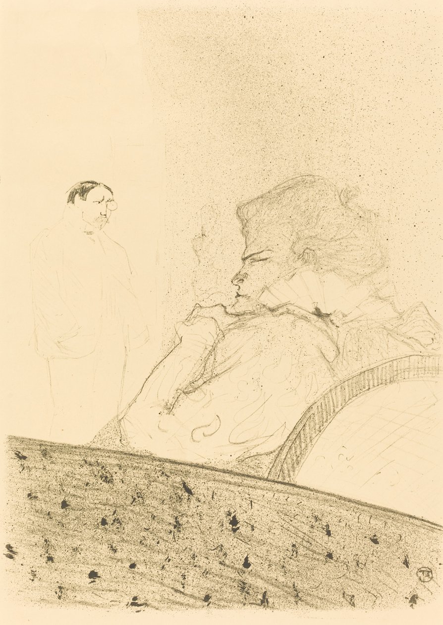 Brandes ve své krabici od Henri de Toulouse Lautrec
