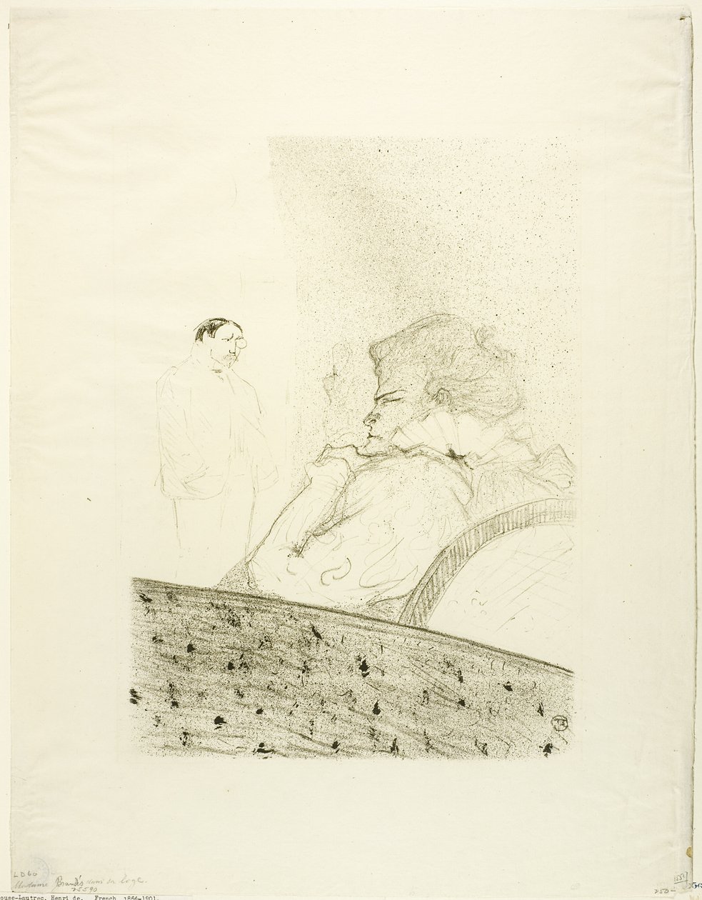 Brandès ve své krabici od Henri de Toulouse Lautrec