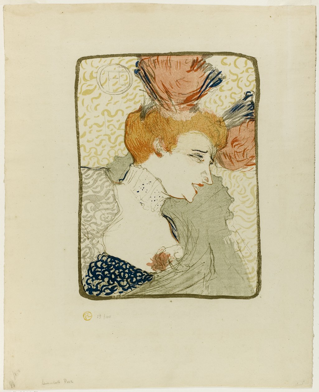 Busta mademoiselle Marcelle Lender od Henri de Toulouse Lautrec