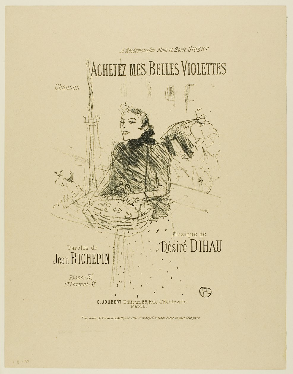 Kupte si moje Pretty Violets od Melodies od Désiré Dihau od Henri de Toulouse Lautrec