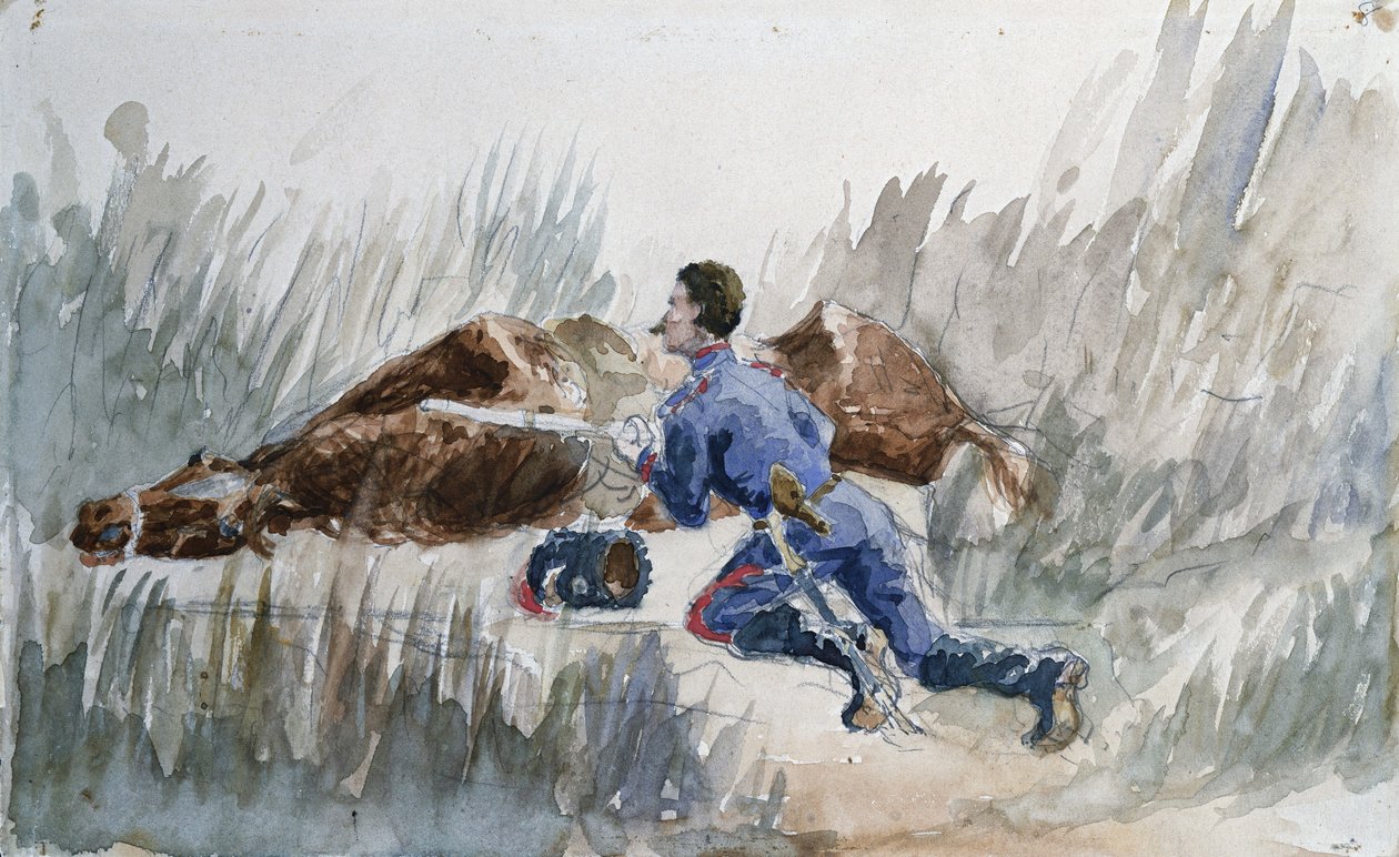 Manévr kavalérie, c.1881 od Henri de Toulouse Lautrec