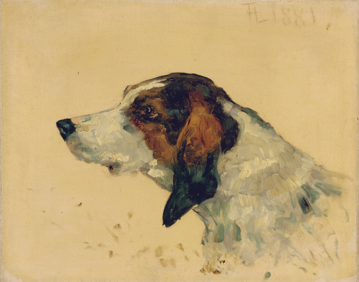Lovecký pes, 1881 od Henri de Toulouse Lautrec