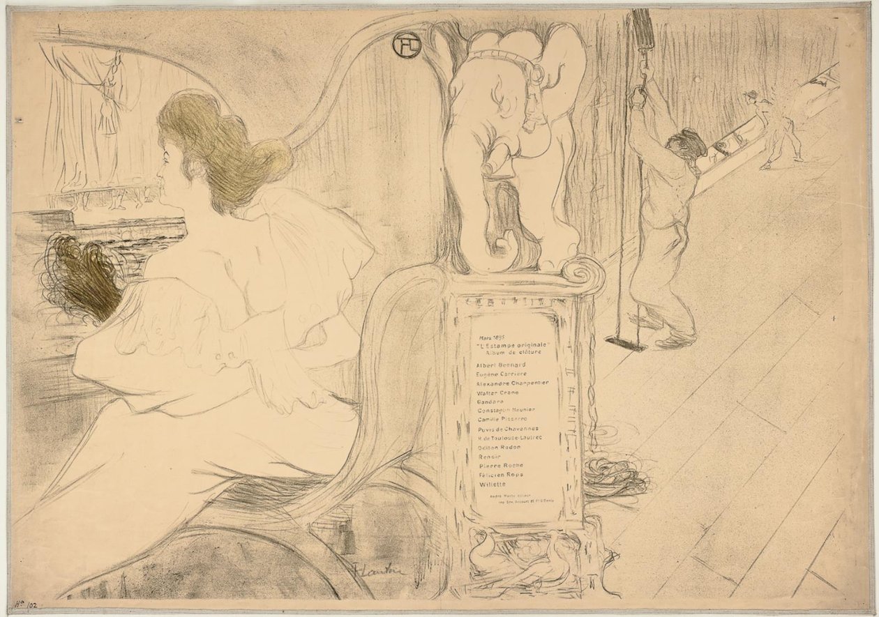 Originální tisková obálka od Henri de Toulouse Lautrec