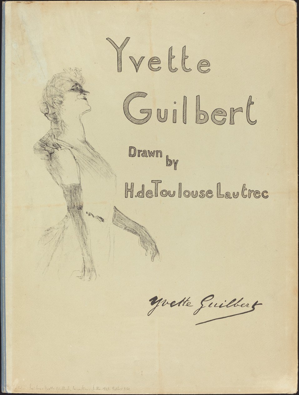 Obálka, Yvette Guilbert od Henri de Toulouse Lautrec
