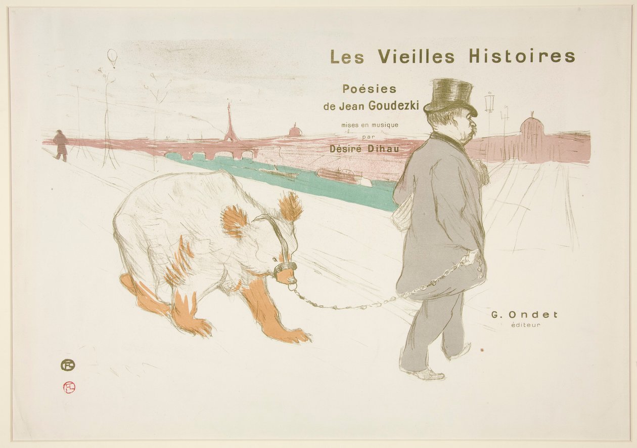 Obálka a frontispis k Les Vieilles Histoires (Staré příběhy) od Henri de Toulouse Lautrec