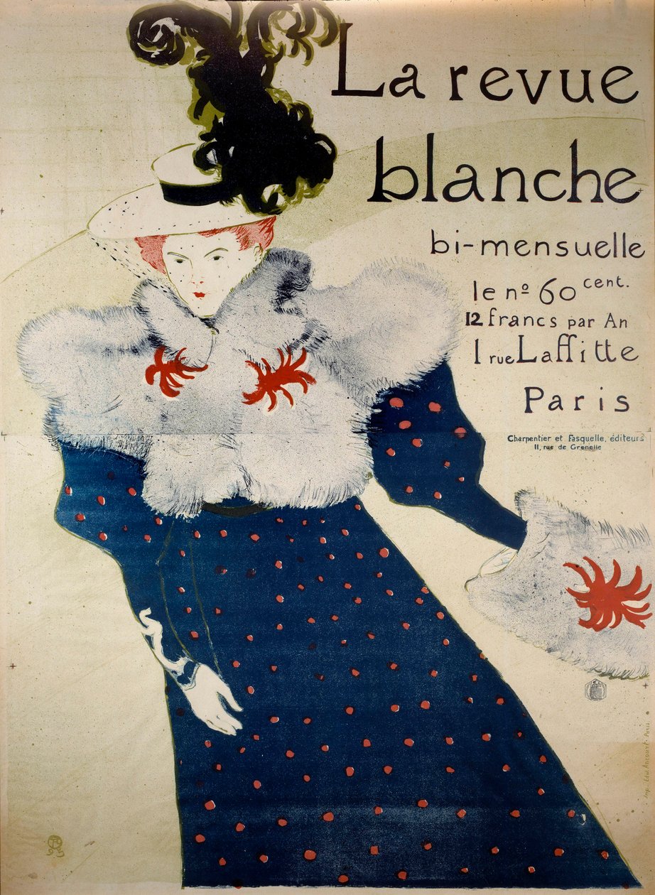 Obálka dvouměsíčníku „“La revue blanche““. Litografie Henri de Toulouse Lautreca (1864-1901) od Henri de Toulouse Lautrec