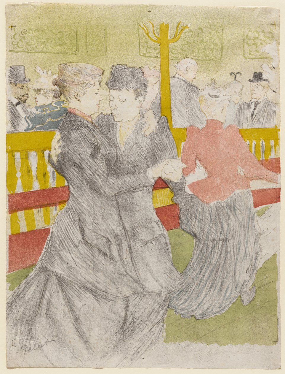 Tanec v Moulin Rouge, 1897 od Henri de Toulouse Lautrec