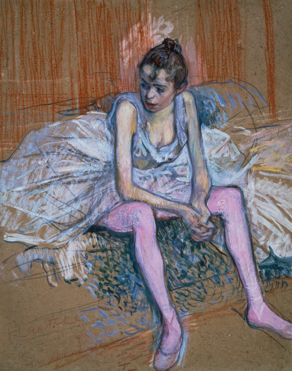 Tanečnice s růžovými punčochami, 1890 (pastel na palubě) od Henri de Toulouse Lautrec