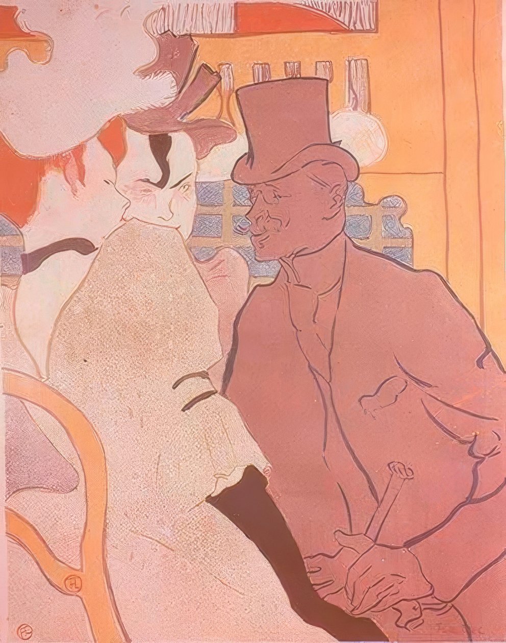Angličan v Moulin Rouge od Henri de Toulouse Lautrec
